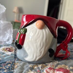 Festive Gnome Mug with Red Hat
